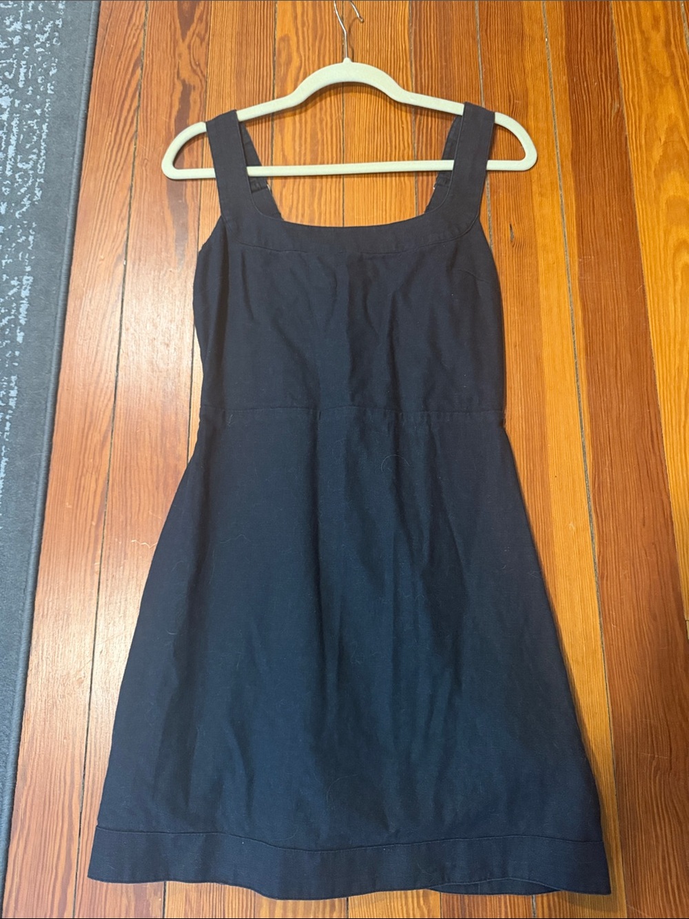 Abercrombie & Fitch Linen Blend Square Neck Mini Dress